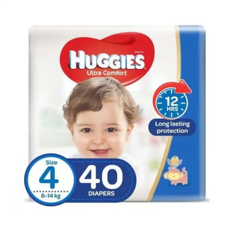 Huggies Extra Care Baby Diaper, Size 4- 40pcs
